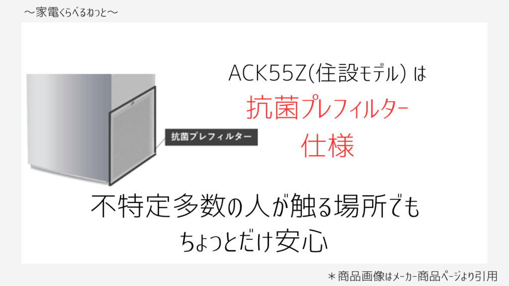 MCK55ZとACK55Z比較画像