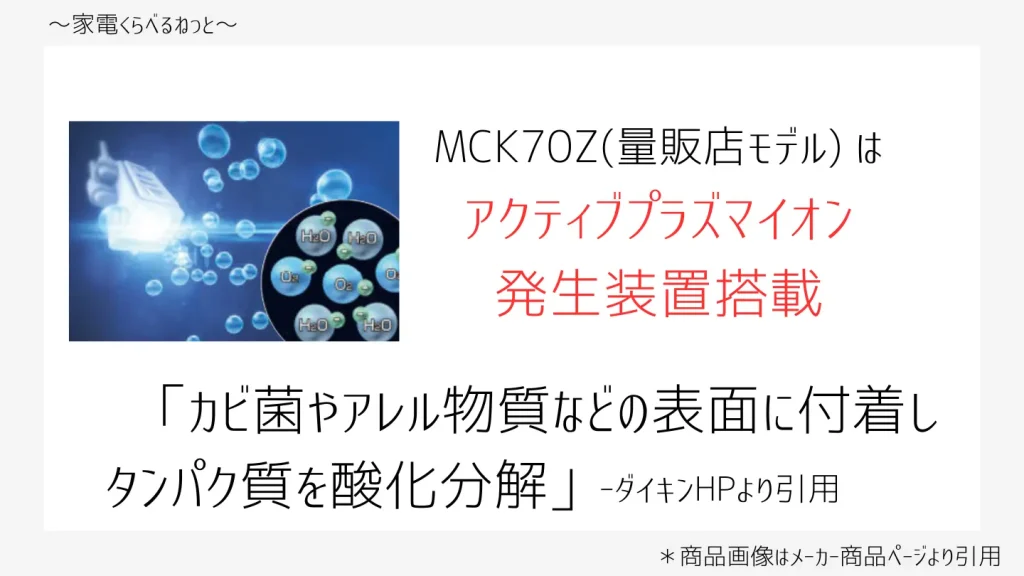 mck70zとack70z比較画像