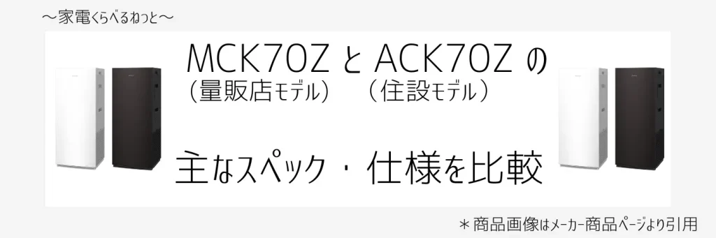 mck70zとack70z比較画像