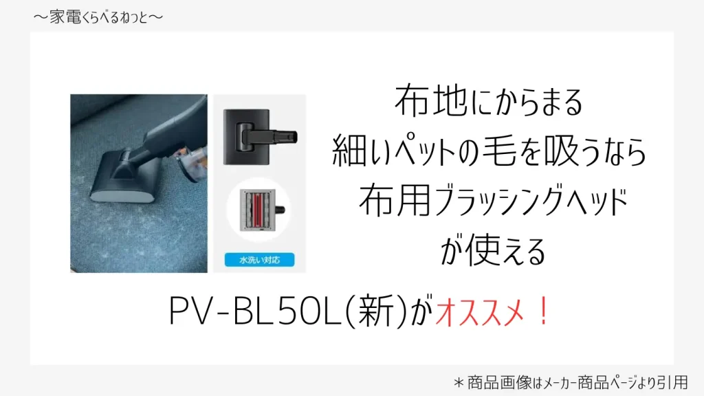 PV-BL50KとPV-BL50比較画像