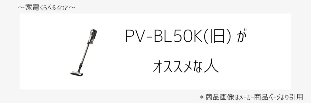 PV-BL50KとPV-BL50比較画像