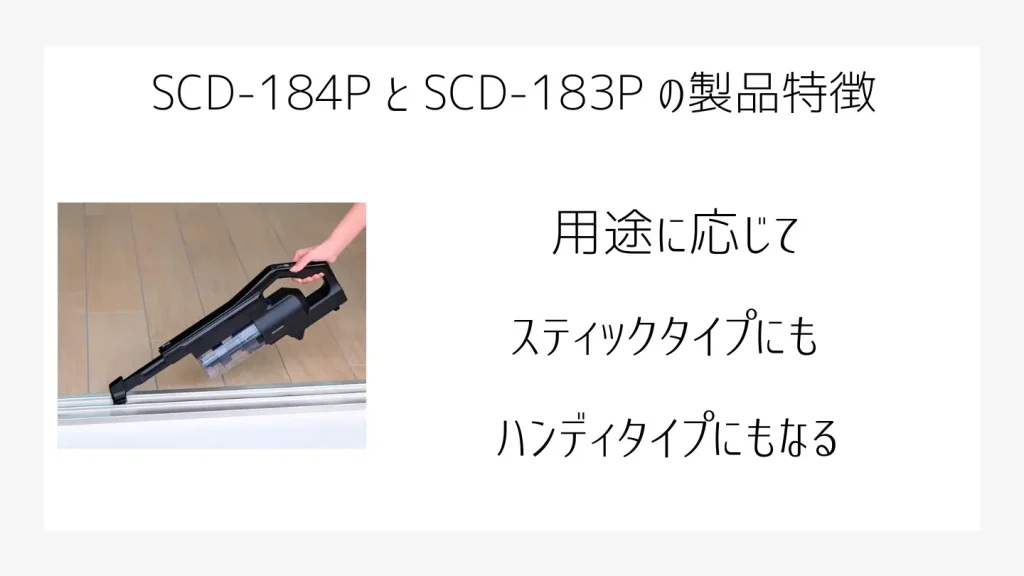 SCD-184P、SCD-183Pの製品特徴説明、ハンディタイプ